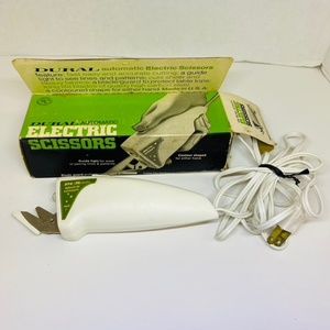 Vintage Dural Automatic Electric Scissors White